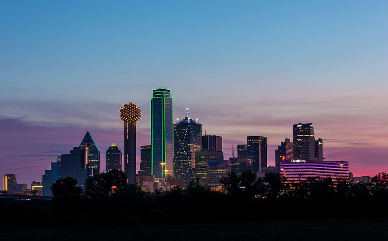Dallas Sky Rises Ron Acord Multimedia | Dallas Skyline Sunrise