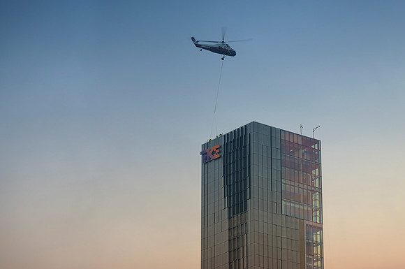TK Elevator first TKE sign - Brand Launch | Photography