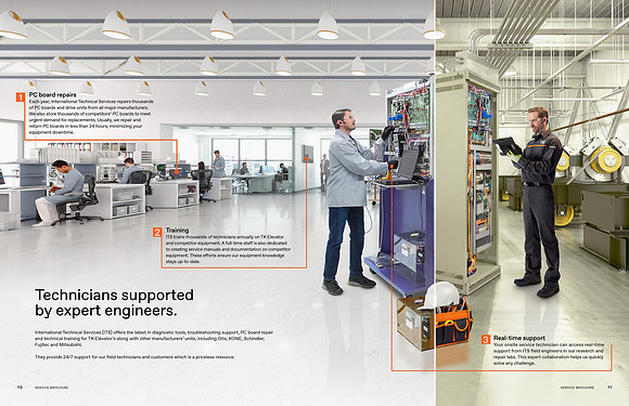 TK Elevator Company Brochure | 3d Composite & Photography