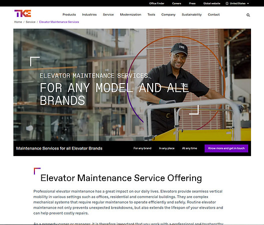 TK Elevator - Service Page | Photography
