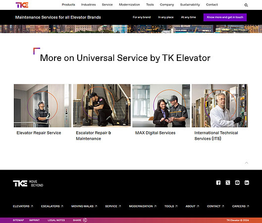 TK Elevator - Service Page | Photography